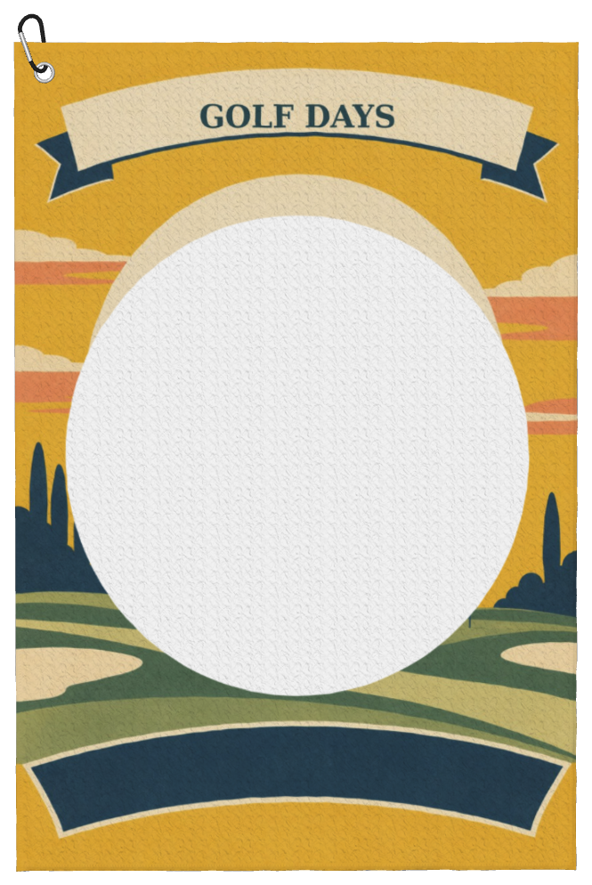 Golden Golf Days Custom Golf Towel — before personalization