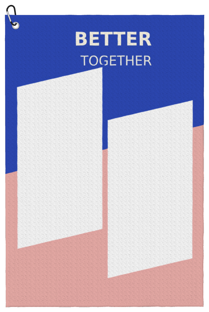 Better Together Duo Custom Golf Towel — before personalization
