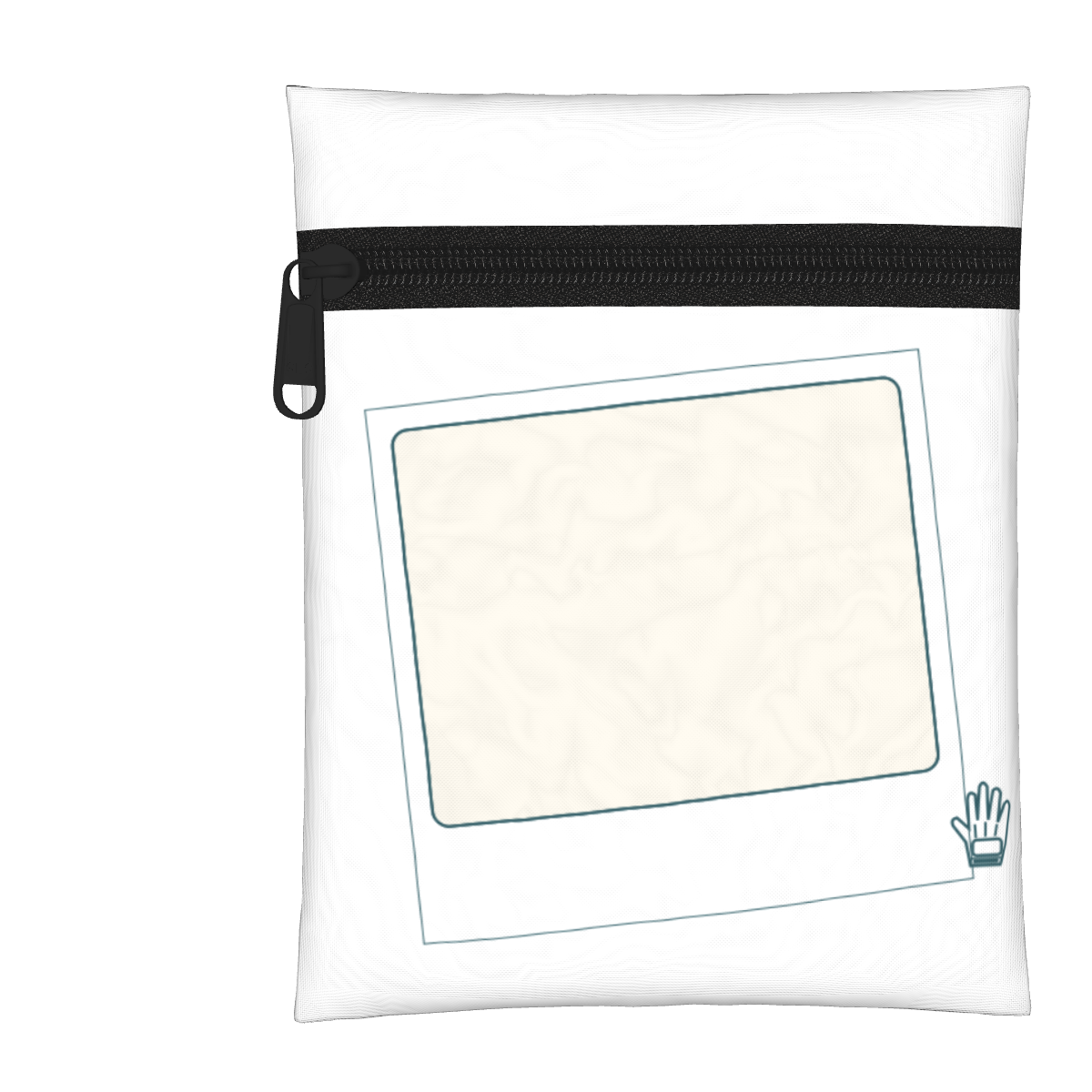The Snapshot Round Personalized Golf Pouch — White, before personalization
