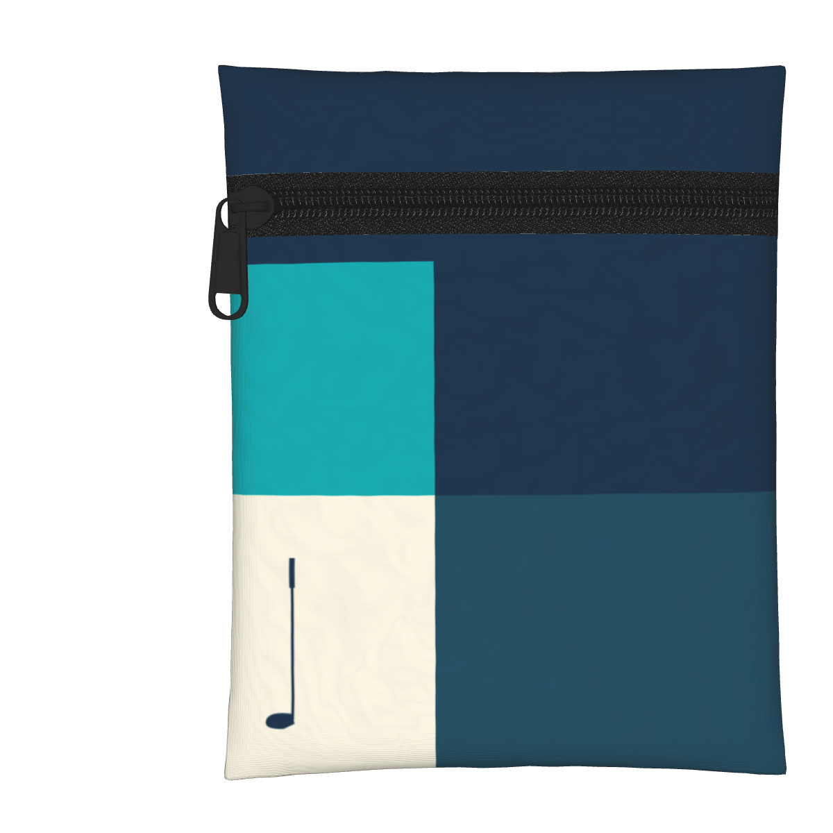 Color Block Club Personalized Golf Pouch — White, before personalization