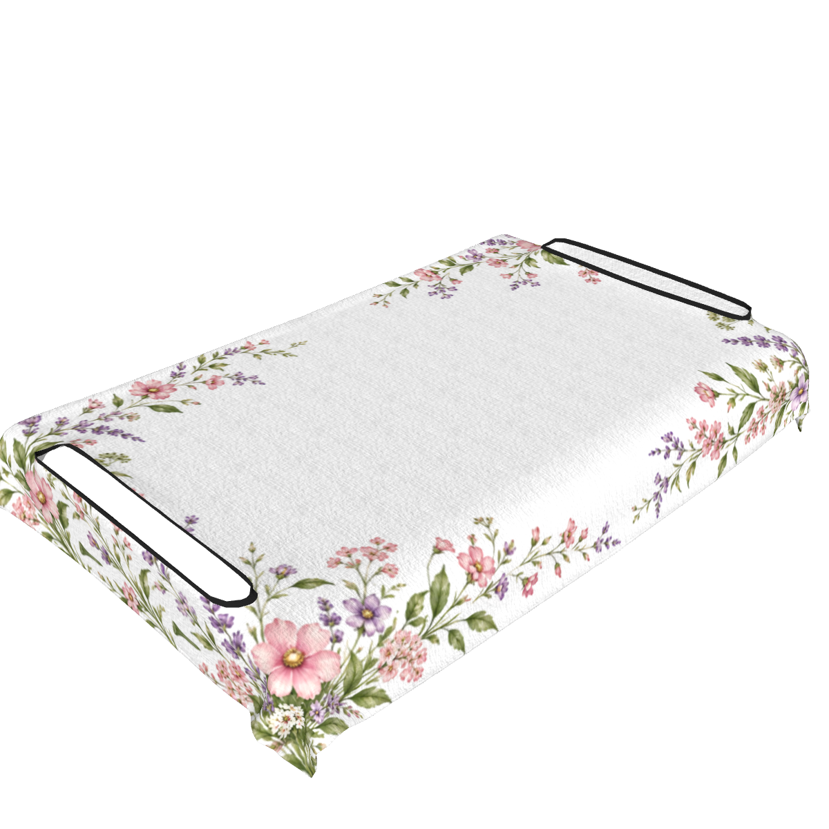 Fairway Botanical Personalized Golf Cart Seat Cover — White, before personalization