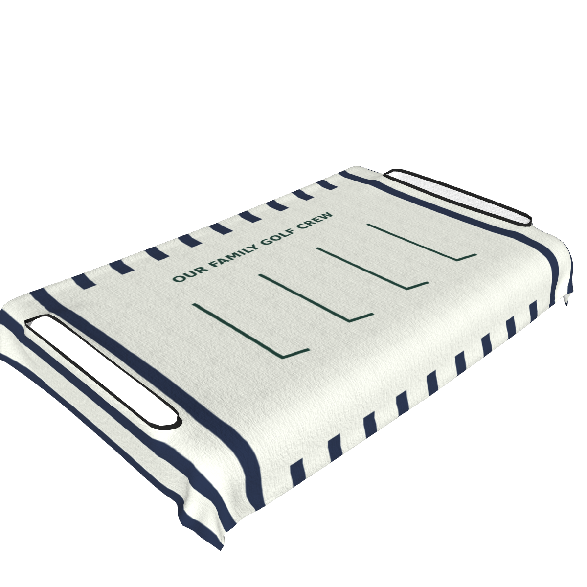 Family Clubhouse Personalized Golf Cart Seat Cover — White, before personalization