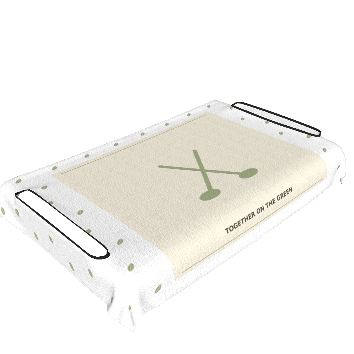 Together on the Green Personalized Golf Cart Seat Cover — White, before personalization