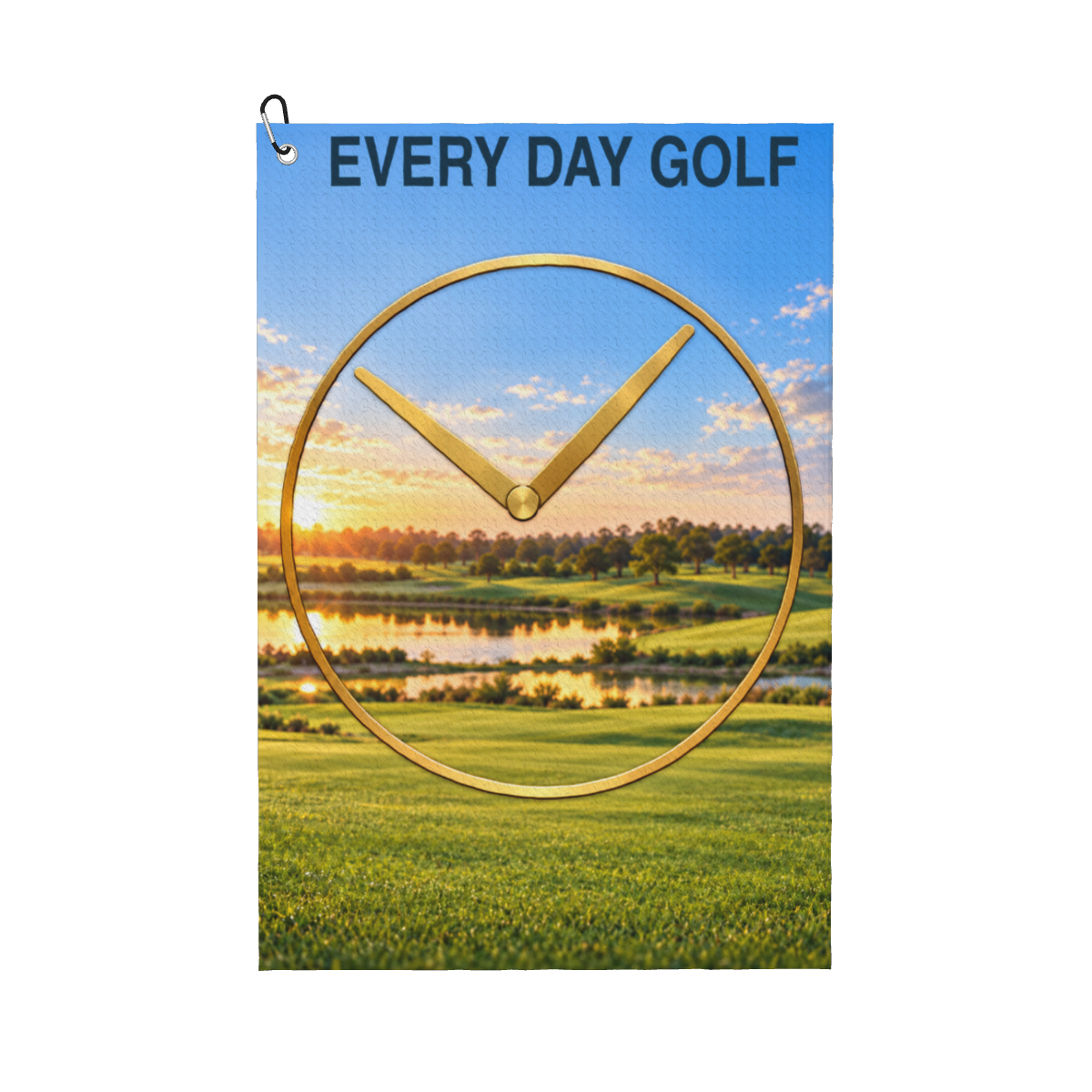 Every Day Golf Personalized Golf Towel — White, before personalization