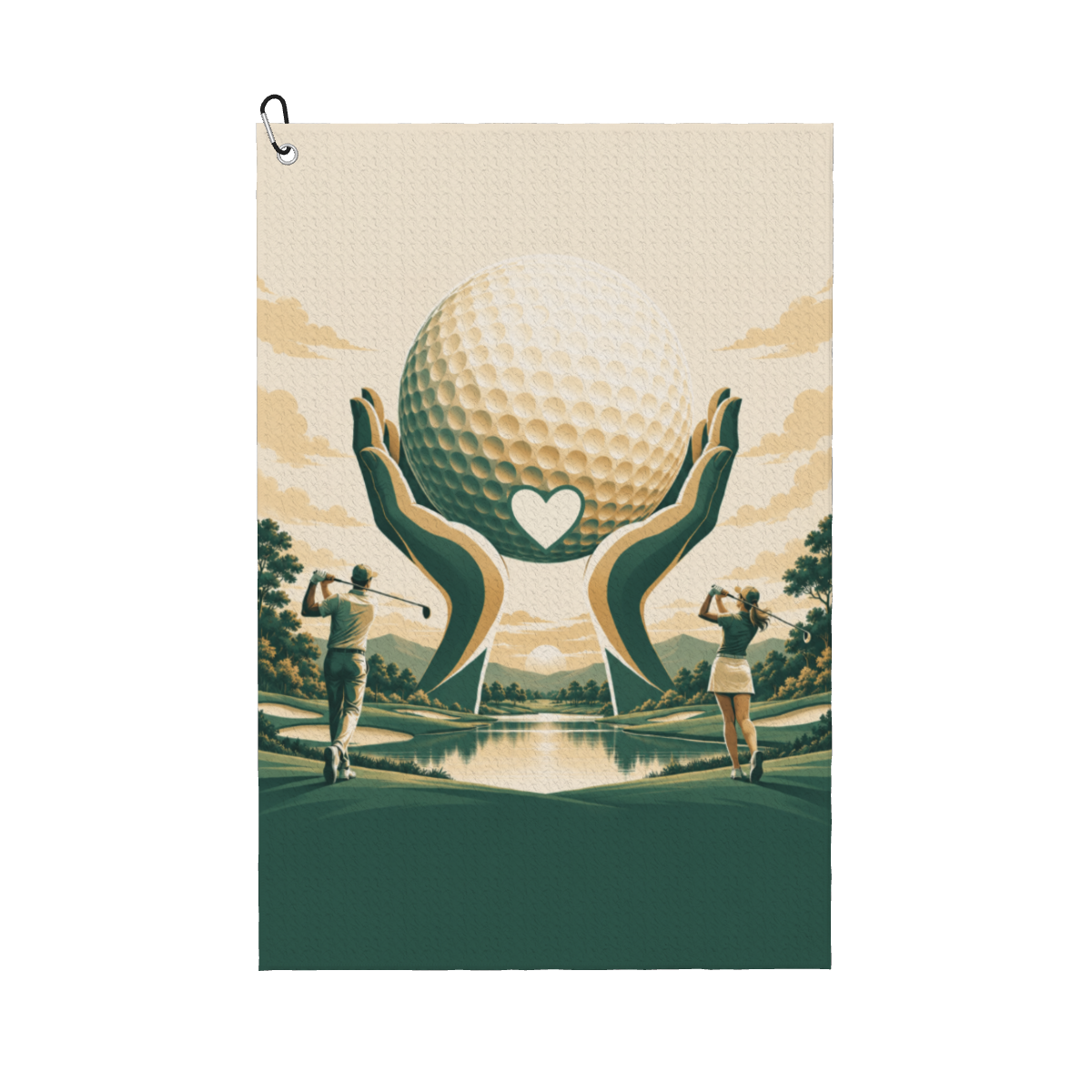 Golf for Good Personalized Golf Towel — White, before personalization
