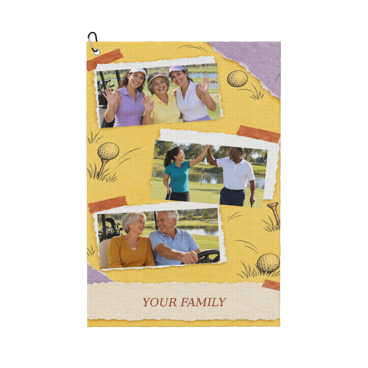 Family Scrapbook Custom Golf Towel